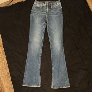 Express Blue Flare Wide Leg Jeans